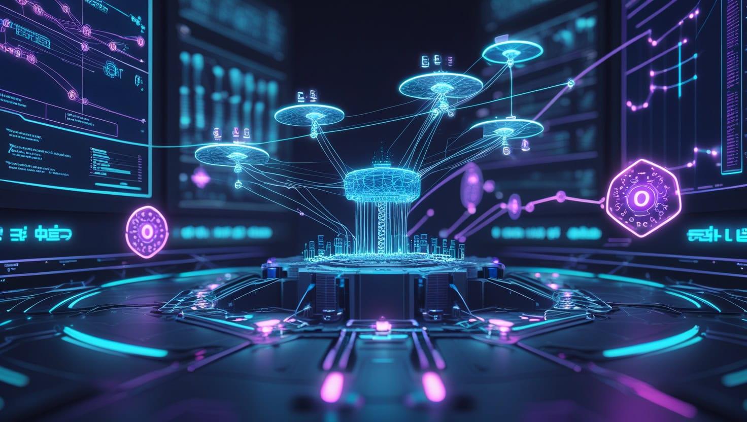 NeKuDos Teknoloji futuristic digital networking and cyber technology innovation.